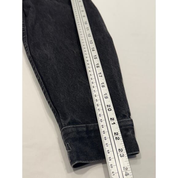 VTG Lee Men's Hard Rock Cafe Honolulu Trucker Jacket XL Black Denim Embroidered - Picture 9 of 11